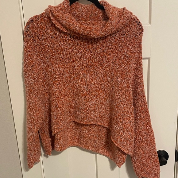 Free People Warm Orange Turtleneck Sweater - Picture 5 of 6